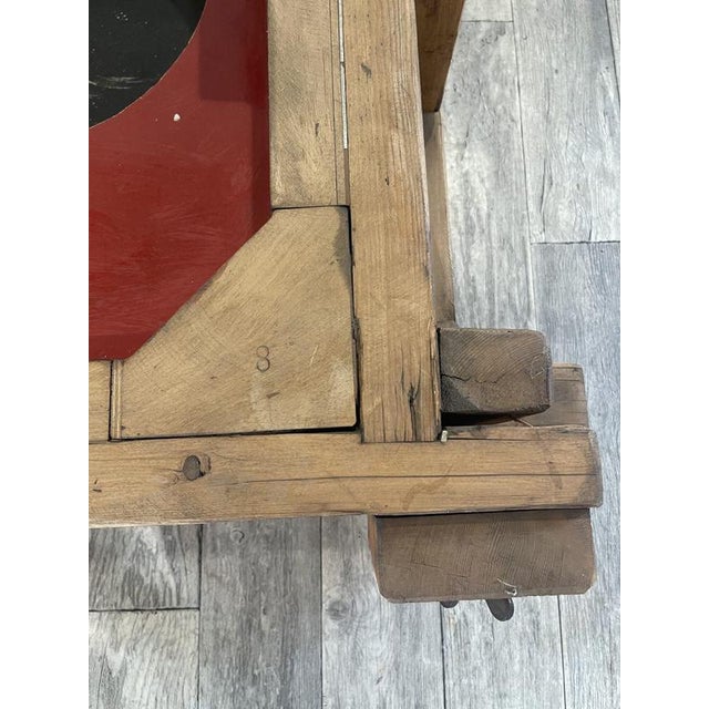 Vintage Industrial Coffee Table in Wooden Molds from Locomotive Factory, 1950s For Sale - Image 13 of 18