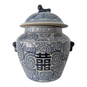 Chinoiserie Double Happiness Lidded Jar