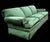 Wood Vintage Skirted Rolled Arm and Rolled Back Velvet Sofa For Sale - Image 7 of 11