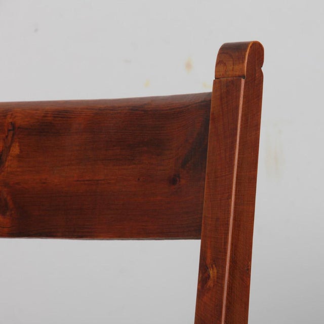 Vintage French Straw-Seated Wooden Chairs, 1950, Set of 6 For Sale - Image 3 of 18