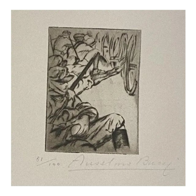 Anselmo Bucci, Military, Etching, 1917 For Sale
