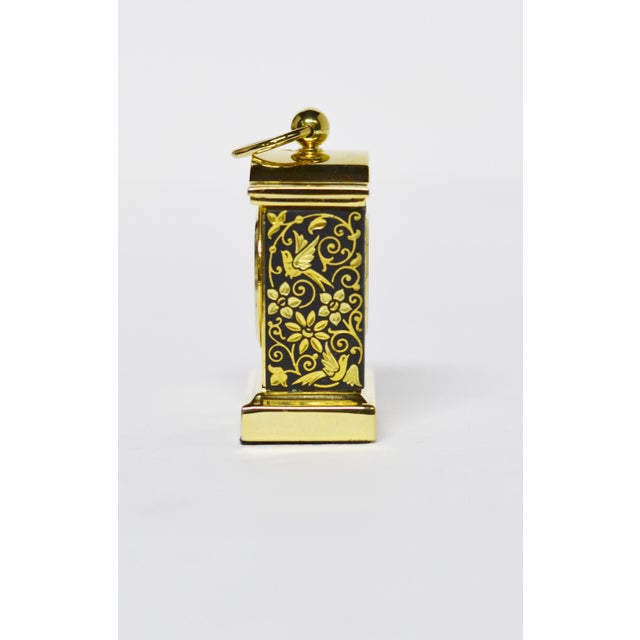 Anframa Toledo Spain Damascene Mantle Carriage Clock, 24k Gold Chairish