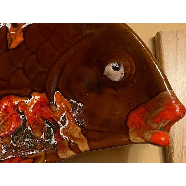 Fish Wall Sculptures from Vallauris, Set of 2, in Flawless conditions. Designed 1970 to 1979 This piece has an attribution...