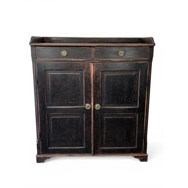 Antique Gustavian Black Sideboard For Sale - Image 9 of 9