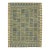 Handmade Flatweave Rug Earthy Sage & Sky Blue Swedish Style Geometric Design For Sale