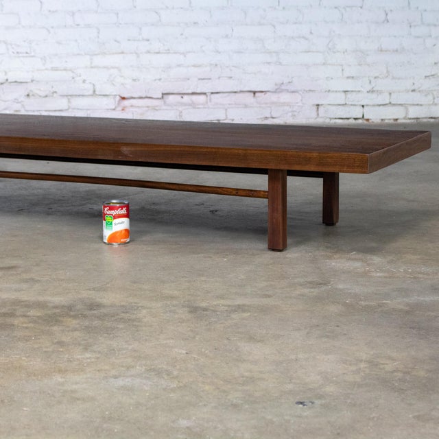 Mid-20th Century MCM Low Walnut Coffee Table or Bench by Milo Baughman for Thayer Coggin For Sale - Image 18 of 18