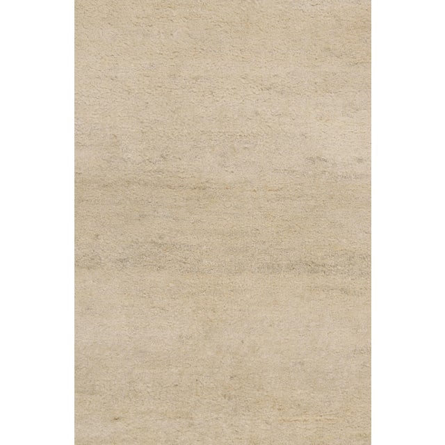 2010s Rug & Kilim’s Modern Textural Oversized Rug With Striae of Beige For Sale - Image 5 of 7