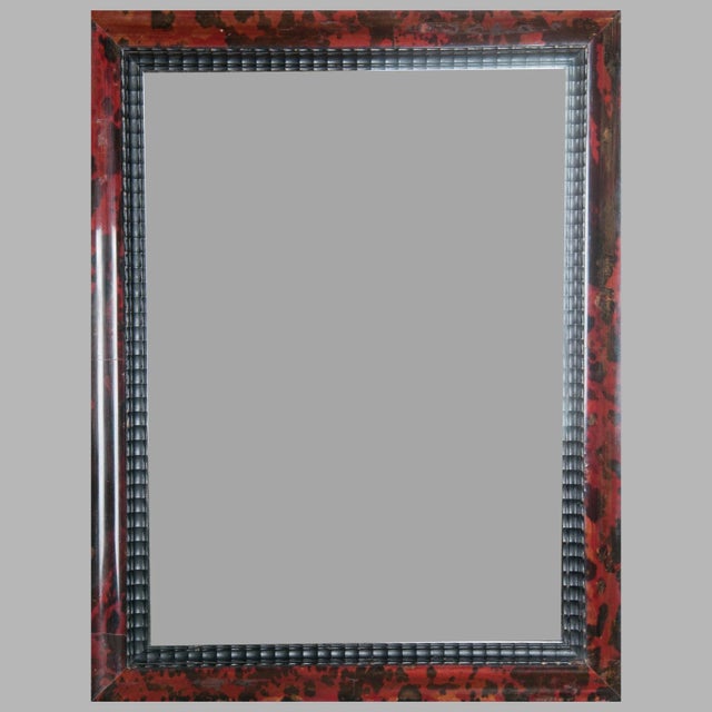 Baroque Late 19th Century Red Tortoise Framed Mirror in Flemish Baroque Style For Sale - Image 3 of 3