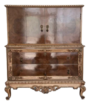 Antique French Rococo Revival Tallboy Chest