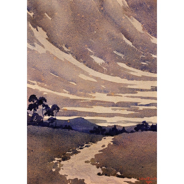 Samuel dennis walley timmins. english ( b.1900 - d.1951 ). a running stream in the welsh marches, 1932. watercolour....