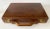 A unique custom attache case made in solid wood with brass details. This handsome briefcase features rounded edges, a...
