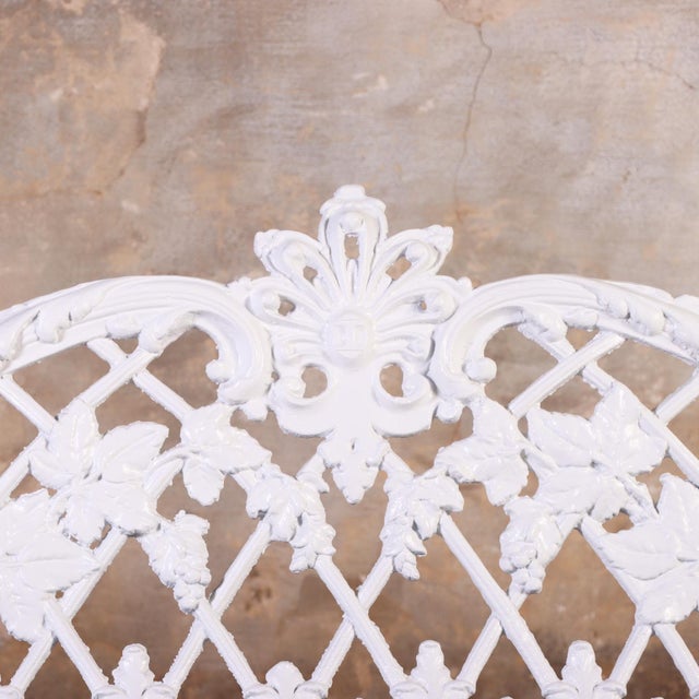 Victorian Victorian Revival Cast Aluminum Sleigh-Form Garden Bench, C. 1950. For Sale - Image 3 of 7