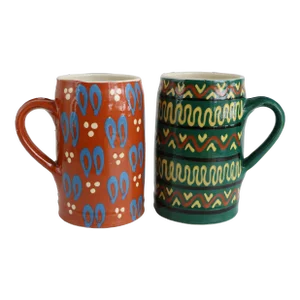 German Slipware Steins - a Pair