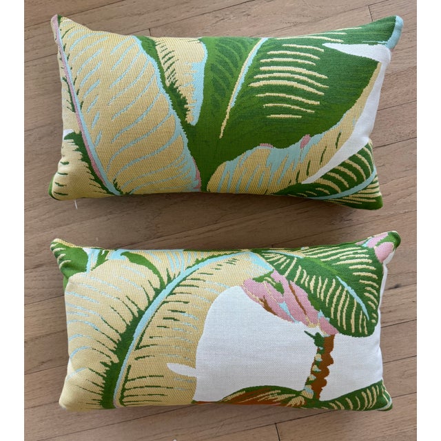 Pair of Cw Stockwell 'Martinique' Sunbrella Outdoor Pillows For Sale - Image 4 of 4