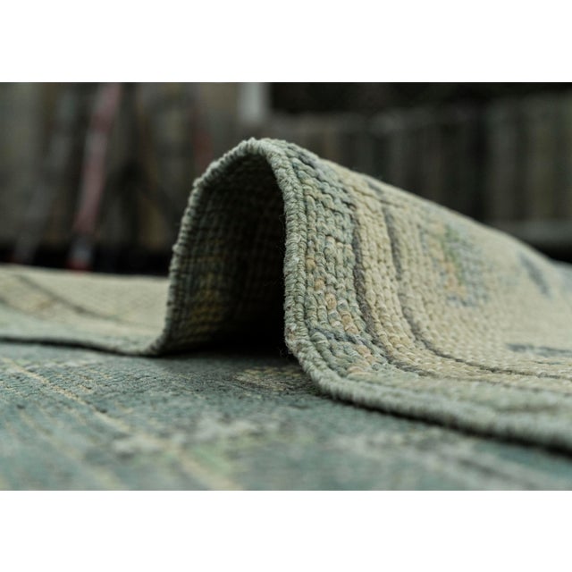 Turkish Oushak Rug 2'9" x 8'3" #19095 For Sale In Houston - Image 6 of 8