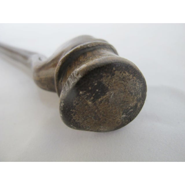 Antique Carved Male Ebenezer Inset Eyes Figure Monoxyl Wood Walking Stick Cane For Sale In Portland, OR - Image 6 of 8