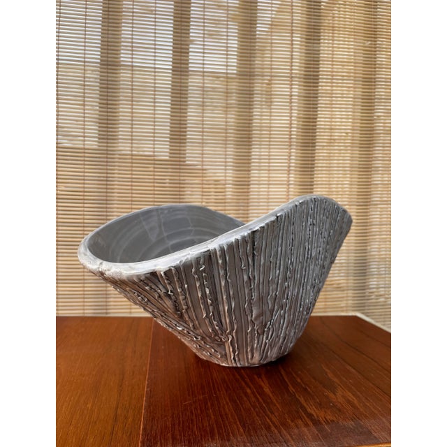 Large Early 21st Century Textured Ceramic Bowl/Centerpiece by Abigails Italy. For Sale In Miami - Image 6 of 13