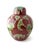 Mid 20th Century Vintage Ginger Jar Large Red Chinoiserie Lidded Jar With Leaf and Butterfly Design Made in Shanghai For Sale - Image 5 of 11