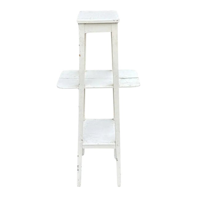 Vintage Wooden Flower Stand For Sale