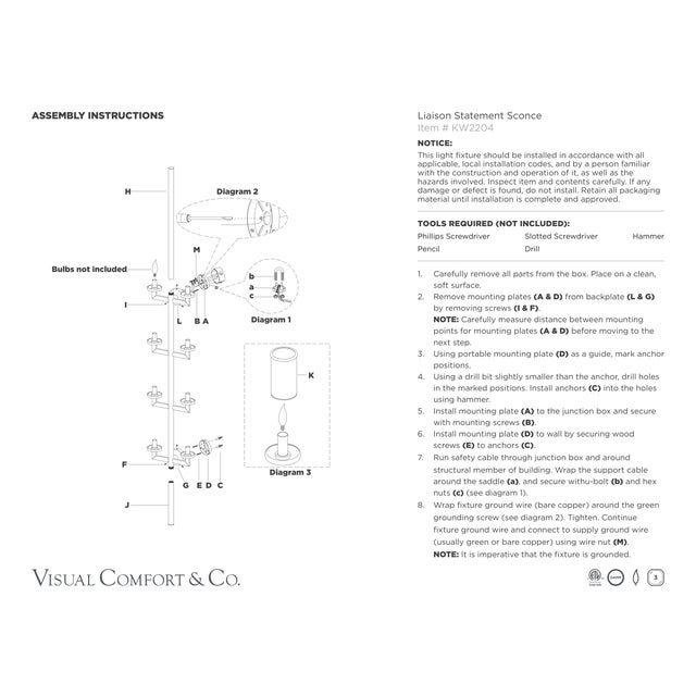 Modern Kelly Wearstler for Visual Comfort Signature Liaison Statement Sconce in Bronze For Sale - Image 3 of 4