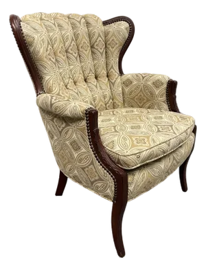 Tufted Channel Wingback Arm Chair