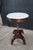 1970s 2 Victorian Revival Cherry Marble Top Lyre Harp Hall Entry Parlor Console Tables For Sale - Image 11 of 13