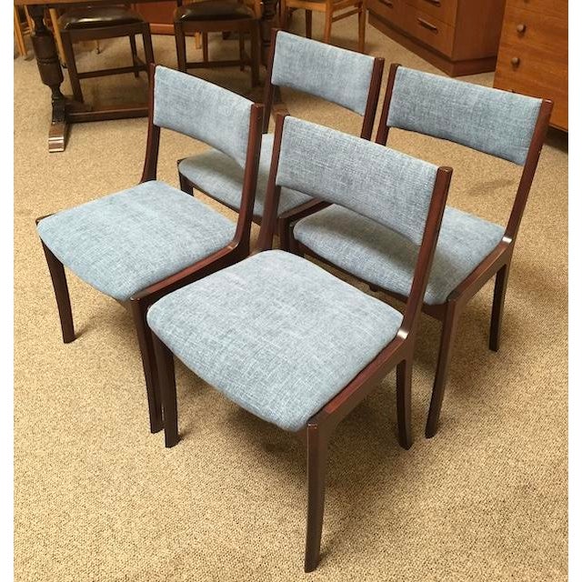 Set of Four Danish Modern Mahogany Framed Dining Chairs by Andels-Möbel-Magasinet, Denmark c.1960 For Sale In San Francisco - Image 6 of 9