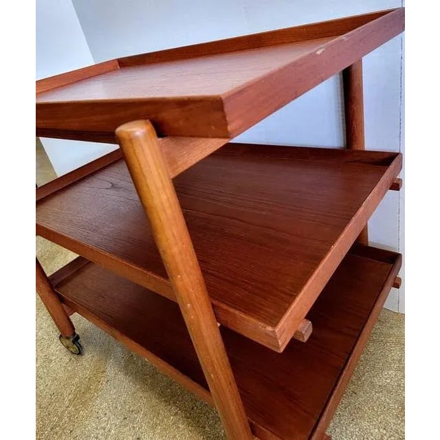 Poul Hundevad 1960s Teak Bar Cart by Poul Hundevad For Sale - Image 4 of 6