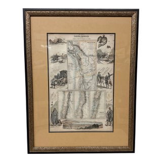 Circa 1860 West Coast of South America Original Print + Certificate of Authenticity For Sale
