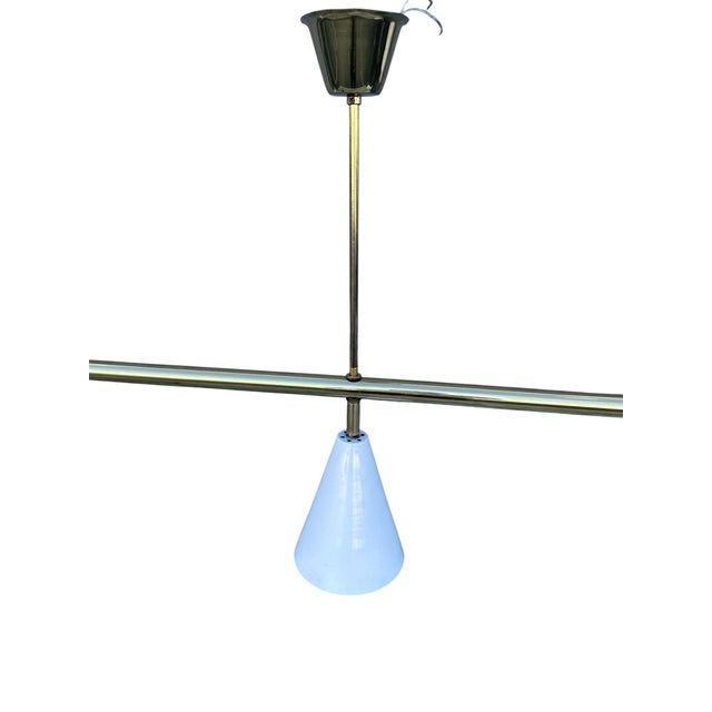 Italian Mid 20th Century Italian Brass Chandelier For Sale - Image 3 of 3