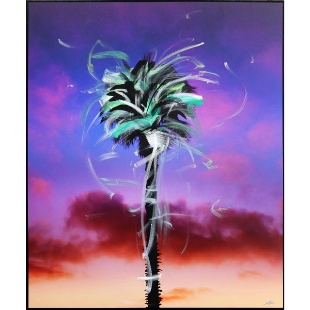 "Hermosa Single Palm - Red Dusk" Original Artwork by Pete Kasprzak For Sale - Image 10 of 10