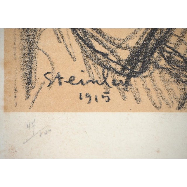 Modern Théophile Alexandre Steinlen, Officers with a Pipe and a Rose, 1915, Lithograph For Sale - Image 3 of 8