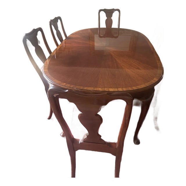 1980s Hickory Chair Dining Set of 7 For Sale
