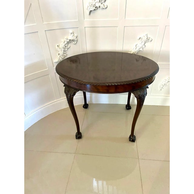 Antique Carved Mahogany Centre Table For Sale - Image 3 of 10
