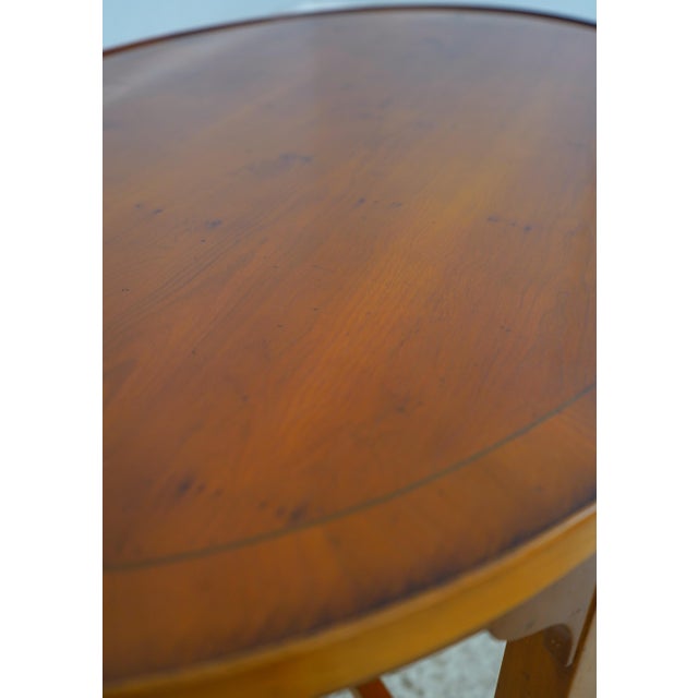 Wood English Yew Wood Oval Coffee Cocktail Table For Sale - Image 7 of 13