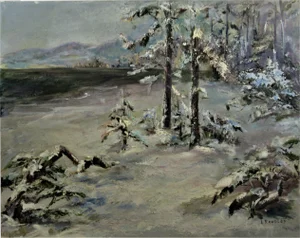 Irina Belotelkin Roublon, Winter Scene, Lake Tahoe