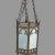 Gothic Vintage Cast Metal Gothic Hanging Light Fixture With Glass Panels For Sale - Image 3 of 12