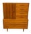 Vintage Mid Century Modern Gentleman's Chest Highboy Dresser With Cabinet and Sculpted Pulls. For Sale In Seattle - Image 6 of 12