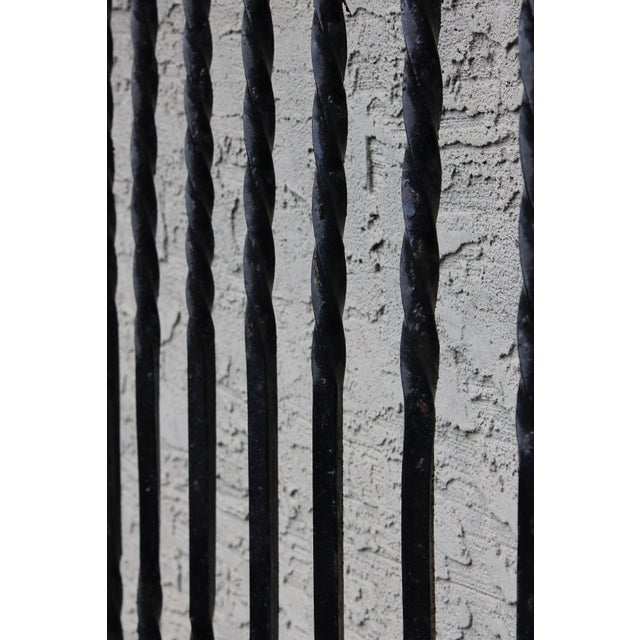 Hand Forged Set of Three Wrought Iron Window Grates For Sale - Image 10 of 12