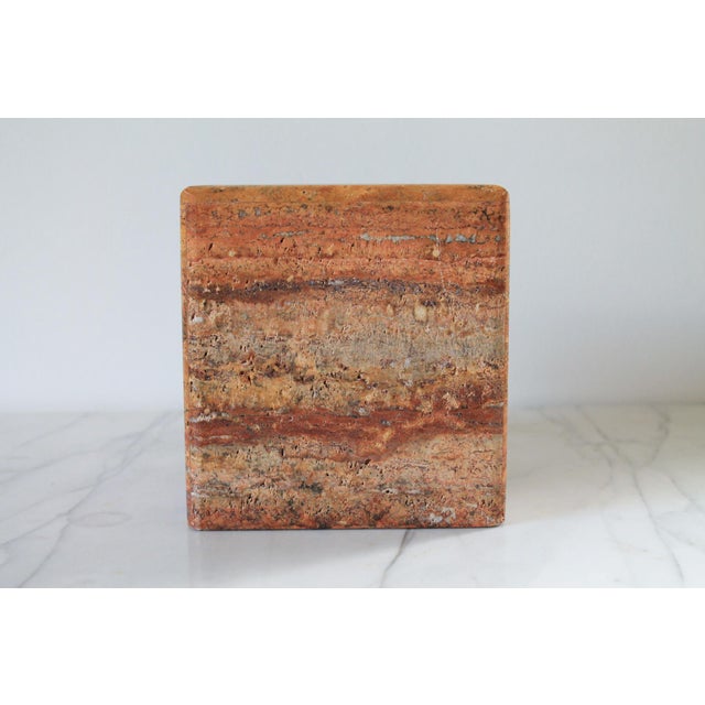 Mid-Century Modern Vintage Genuine Marble Tissue Box Cover For Sale - Image 3 of 8
