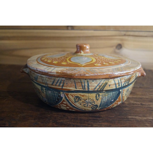 1940s Glazed Mexican Lidded Pottery Dish For Sale - Image 9 of 9
