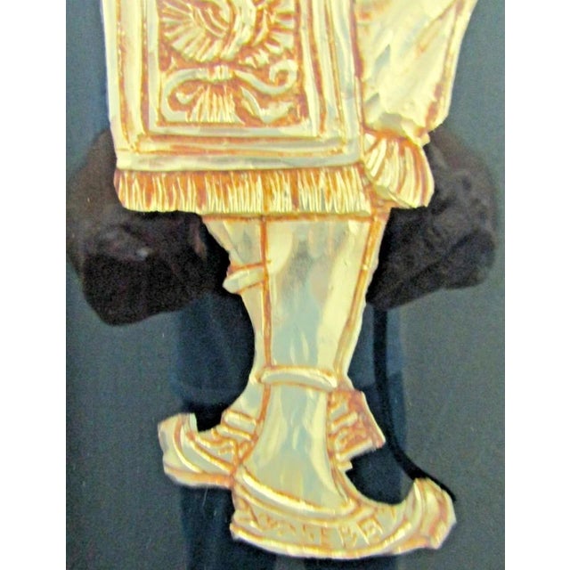 1960s 1960s Large Sebet Silverman Verre Églomisé Thai Gold Leaf Sculptural Wall Art For Sale - Image 5 of 13