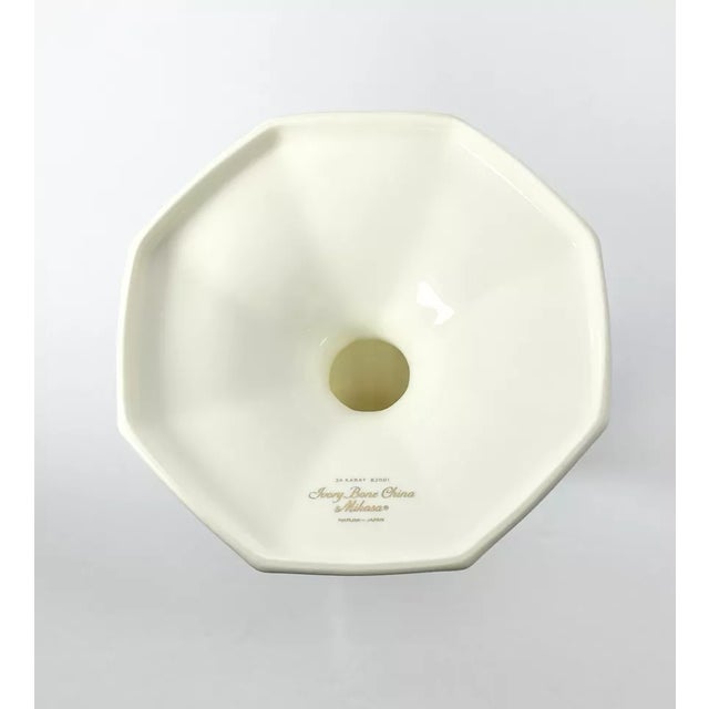 Ceramic Mikasa 3-Piece Ivory Bone Gold Porcelain Dinnerware & Decor Set For Sale - Image 7 of 10