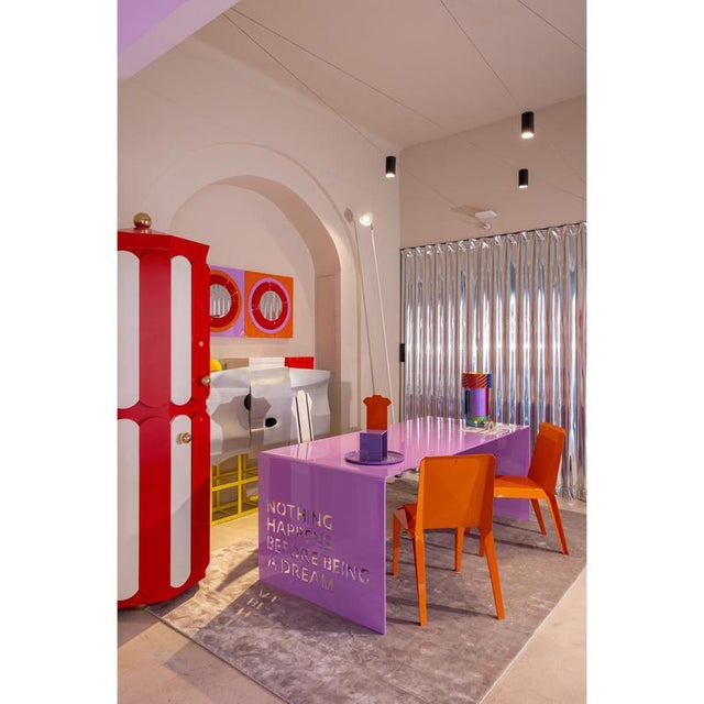 Plex Rectangular Dining Table in Powder-Coated Aluminum by Altreforme For Sale - Image 4 of 12