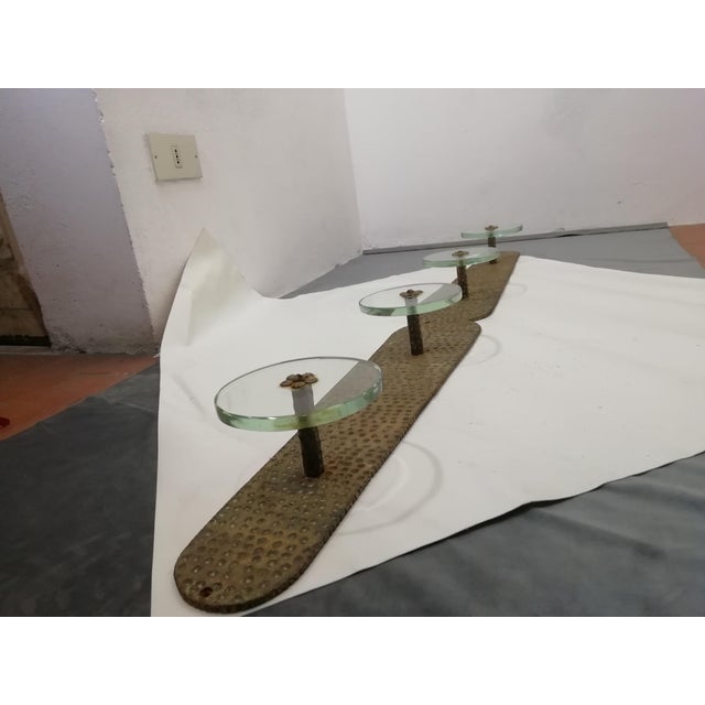 Brass and Glass Coat Rack by Carlo Scarpa for Fontana Arte, Italy, 1950s For Sale - Image 10 of 16