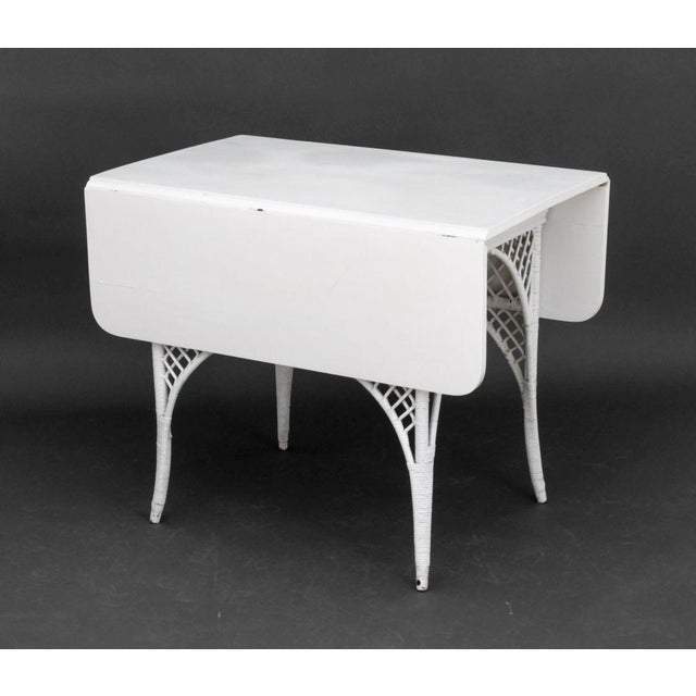 Vintage White Wicker Furniture, 3 Pcs. For Sale - Image 10 of 13