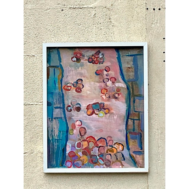 Vintage Boho Original Abstract Oil on Canvas For Sale - Image 12 of 12