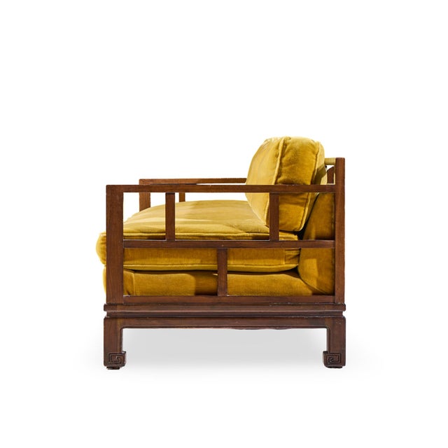 Mid 20th Century Michael Taylor for Baker Furniture Far East Collection Mid Century Walnut Sofa For Sale - Image 5 of 10