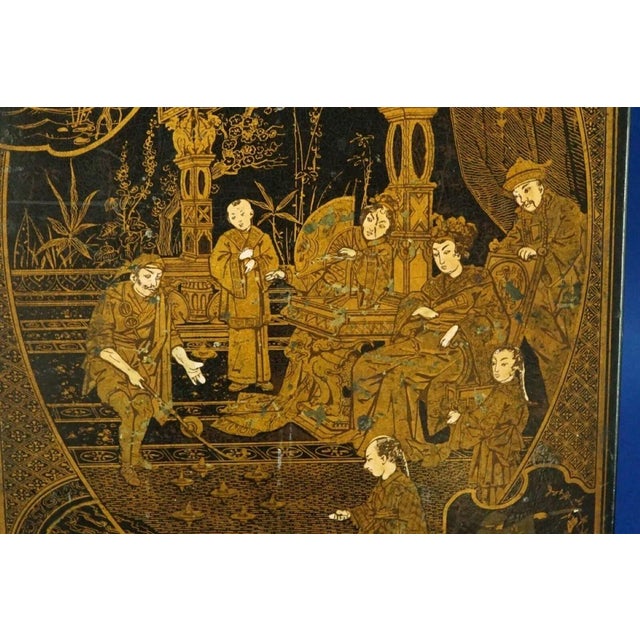Black Lacquered and Gilded Papier-Mâché Plaque Panel, Japan, Late 19th-Early 20th Century For Sale - Image 5 of 15