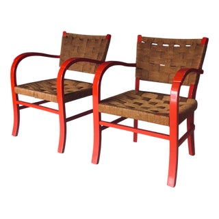 Mediterranean Armchairs, France, 1950s, Set of 2 For Sale